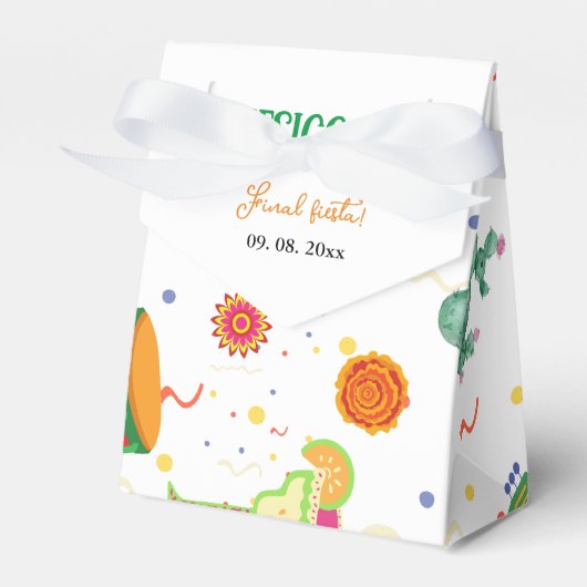 Mexicaanse Taco Over Liefde Vrijgezellenfeest Part Bedankdoosjes (Voorkant Zijde)