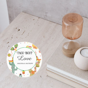 Mexicaanse Taco Over Liefde Vrijgezellenfeest Part Zandsteen Onderzetter