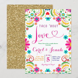Mexicaanse Taco's bout Love Couple Shower Uitnodig Kaart