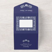 Mexicaanse Talavera All in One met QR All In One Uitnodiging (Buitenkant)