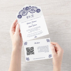 Mexicaanse Talavera All in One met QR Uitnodiging