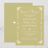 Mexicaanse Talavera Baby Uitnodiging (Voorkant / Achterkant)