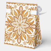 Mexicaanse Talavera bruin elegante bruiloft Bedankdoosjes (Achterkant)