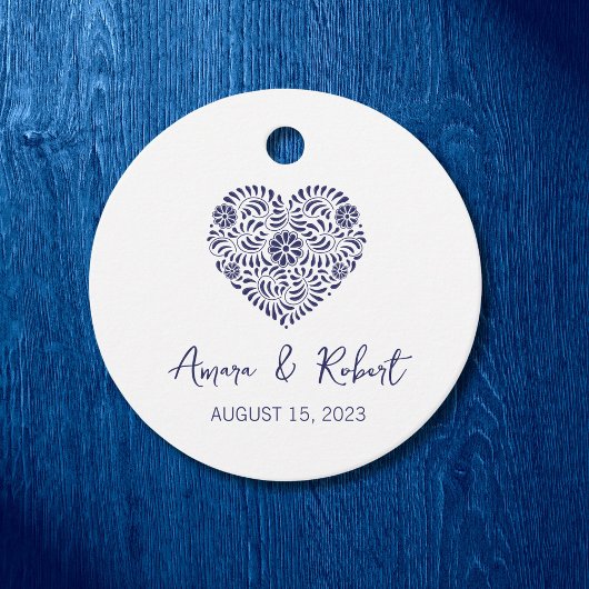 Mexicaanse Talavera hart Bedankjes Labels