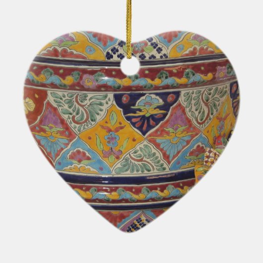 Mexicaanse Talavera-stijl Keramisch Ornament (Achterkant)