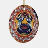 Mexicaanse Talavera-stijl zon Keramisch Ornament (Rechts)