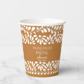 Mexicaanse talavera terracotta vrijgezellenfeest m papieren bekers (Achterkant)