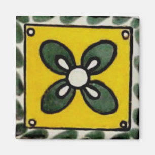 Mexicaanse tegel - 4 Leaf Clover Magneet