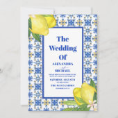 Mexicaanse Tegel Bloemenbruiloft Kaart (Voorkant)