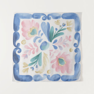 Mexicaanse tegelkunst pastel wandkleed