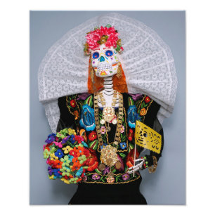 Mexicaanse Tehuana Catrina Foto Afdruk