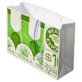 Mexicaanse Tequila Cactus Large Gift Bag Groot Cadeauzakje (Achterkant Gekanteld)