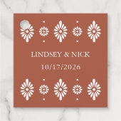 Mexicaanse Terra Cotta bruiloft gunst Labels (Voorkant)