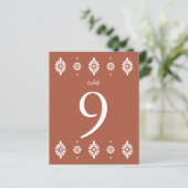 Mexicaanse Terra Cotta Trouwtafel Nummer (Staand voorkant)