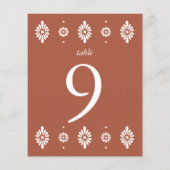 Mexicaanse Terra Cotta Trouwtafel Nummer (Achterkant)