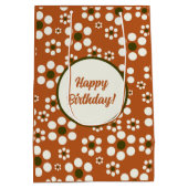 Mexicaanse terracotta bloemen medium cadeauzakje (Achterkant)