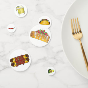 Mexicaanse Tex Mex Food Taco Enchilada Chimichanga Confetti