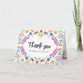 Mexicaanse Thema Foto Bruiloft Dank u kaart (Voorkant)