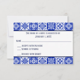 Mexicaanse thema Spaanse Tegel RSVP kaarten