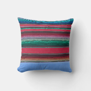Mexicaanse Tile Blue Lines Kussen