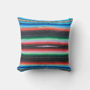 Mexicaanse Tile Blue Lines Kussen