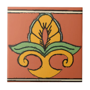Mexicaanse Tile Style Country Fleur De Lis Tegeltje