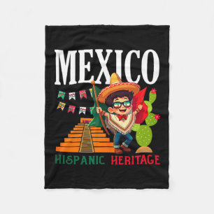 Mexicaanse trots vlag Mexico wortels erfgoed Mexic Fleece Deken