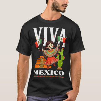 Mexicaanse trots vlag Mexico wortels erfgoed Mexic T-shirt