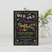 Mexicaanse uitnodiging voor de verjaardag van Fies (Staand voorkant)