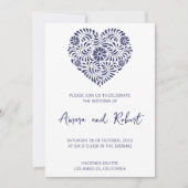 Mexicaanse uitnodiging voor een hartenbruiloft met (Voorkant)