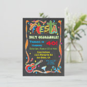 Mexicaanse uitnodiging voor Fiesta Birthday Party (Staand voorkant)