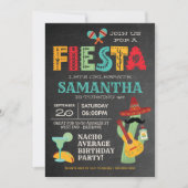 Mexicaanse uitnodiging voor Fiesta Birthday Party (Voorkant)