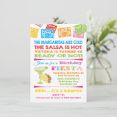 Mexicaanse uitnodiging voor Fiesta Birthday Party (Staand voorkant)