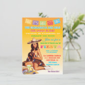 Mexicaanse uitnodiging voor Fiesta Birthday Party (Staand voorkant)