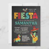 Mexicaanse uitnodiging voor Fiesta Birthday Party (Voorkant)