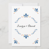Mexicaanse uitnodiging voor Talavera Wedding (Achterkant)