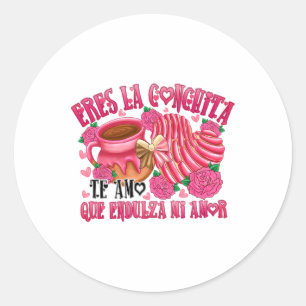 Mexicaanse Valentijn Eres La Conchita Que Endulza  Ronde Sticker
