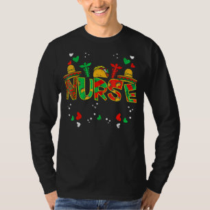 Mexicaanse verpleegster Taco Stethoscoop Cinco de T-shirt