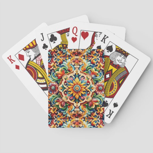 Mexicaanse villa pokerkaarten (Achterkant)