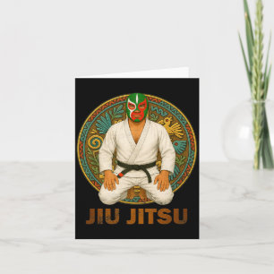 Mexicaanse vintage stijl Jiu Jitsu Lucha Libre Mas Kaart
