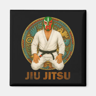 Mexicaanse vintage stijl Jiu Jitsu Lucha Libre Mas Magneet