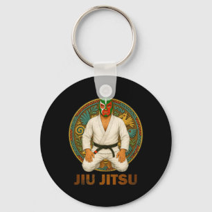 Mexicaanse vintage stijl Jiu Jitsu Lucha Libre Mas Sleutelhanger