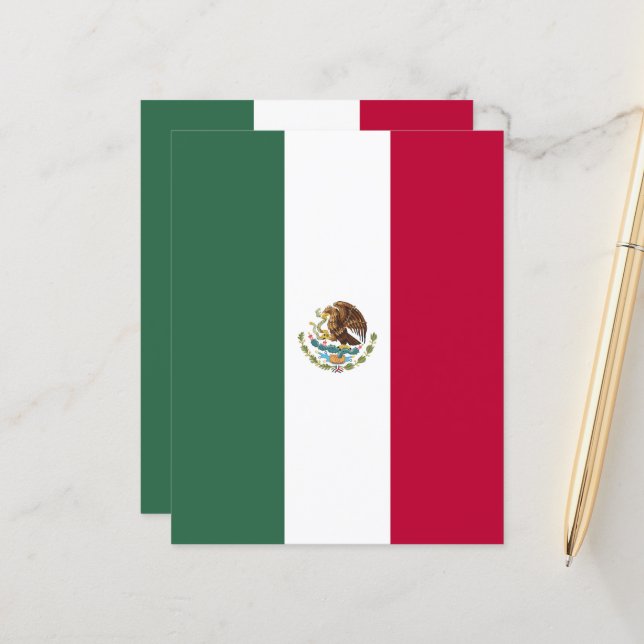 Mexicaanse vlag (Voorkant / Achterkant in situ)