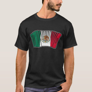 Mexicaanse vlag Accordion Proud Norteo Music Playe T-shirt