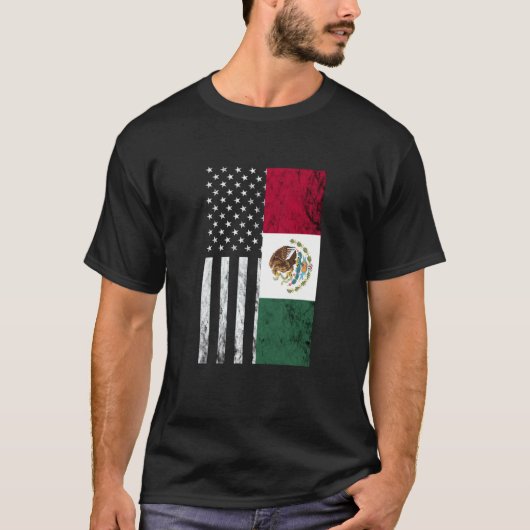 Mexicaanse Vlag Amerika Mexicaanse Pr T-shirt (Voorkant)