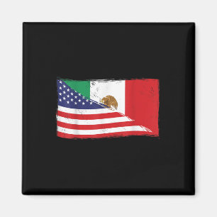 Mexicaanse Vlag Amerikaanse Vlag Trots Mexico Root Magneet