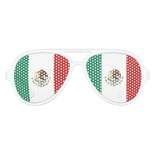 Mexicaanse vlag aviator zonnebril (Voorkant)