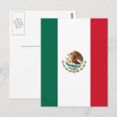 Mexicaanse vlag briefkaart (Voorkant / Achterkant)