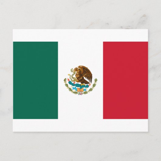 Mexicaanse vlag briefkaart (Voorkant)