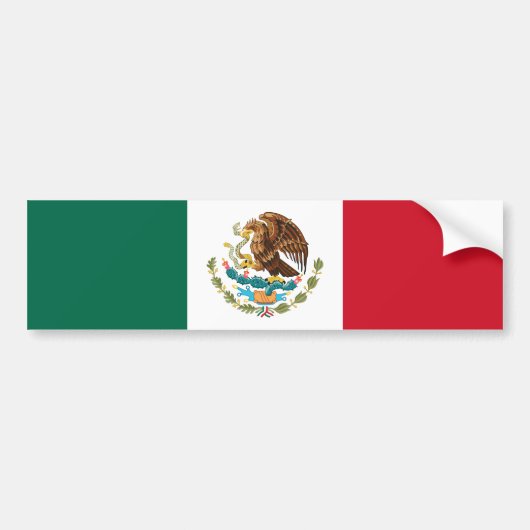 Mexicaanse vlag bumpersticker (Voorkant)